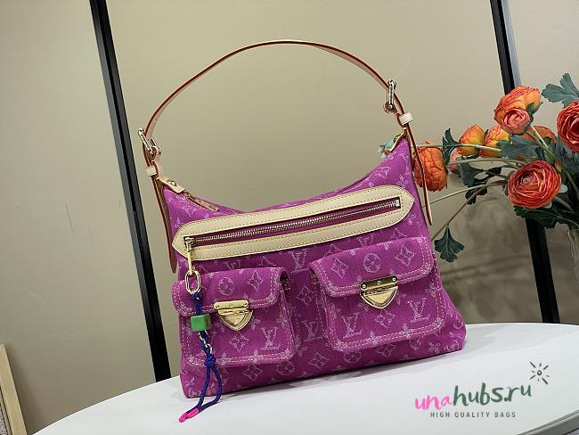 Louis Vuitton Baggy pink Denim 30x22x13cm - Unahubs - 1