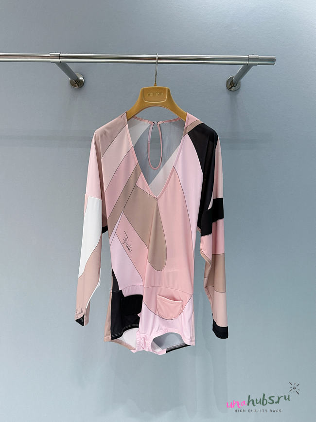 Pucci Abstract-Print Jumpsuit in Pink - 1