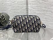 Dior Bow Pouch Blue Oblique 20x11x8cm - 1