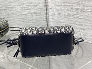 Dior Bow Pouch Blue Oblique 20x11x8cm - 4