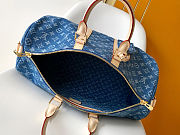 Louis Vuitton Keepall Bandoulière 45 blue denim 45x27x20cm - Unahubs - 5
