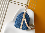 Louis Vuitton Keepall Bandoulière 45 blue denim 45x27x20cm - Unahubs - 3