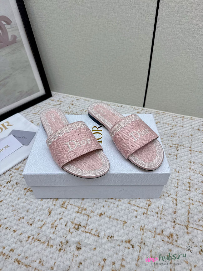 Dior Dioramour Dentelle pink Slide - Unahubs - 1
