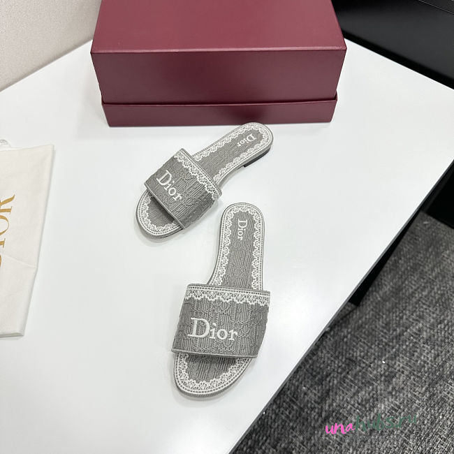 Dior Dentelle Slide Trianon Gray - 1