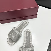 Dior Dentelle Slide Trianon Gray - 2