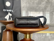 Chanel Calfskin Braided Handle Chain Hobo Black 25x26x7.5cm - 5