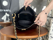 Chanel Calfskin Braided Handle Chain Hobo Black 25x26x7.5cm - 4