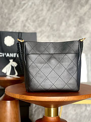 Chanel Calfskin Braided Handle Chain Hobo Black 25x26x7.5cm - 3