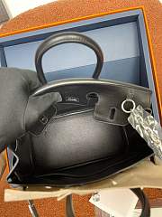 Hermes Birkin Rock 25 Black swift silver - 3