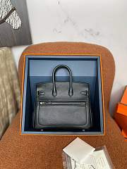 Hermes Birkin Rock 25 Black swift silver - 2