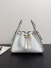 Chanel 25 Handbag Raffia white 30x26x14cm - 1