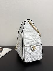 Chanel 25 Handbag Raffia white 30x26x14cm - 2
