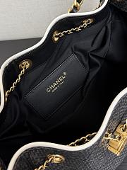 Chanel 25 Handbag Raffia black 30x26x14cm - 5