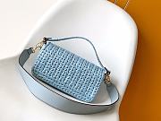 Fendi Baguette Raffia Blue 27x6.5x15cm - Unahubs - 3