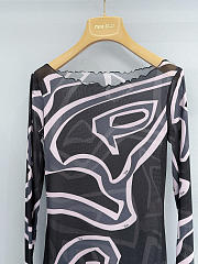 PUCCI Labirinto-print long-sleeve Maxi Dress - 2