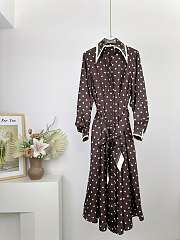 Zimmermann Dot Tuck Midi Dress Chocolate - 1