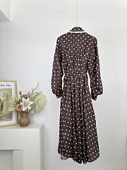 Zimmermann Dot Tuck Midi Dress Chocolate - 3