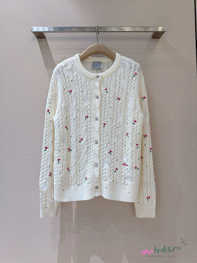 Dior Dioramour Embroidered Cardigan - 1