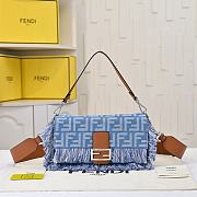 Fendi Mamma Baguette Blue 26.5x18x8.5cm - Unahubs - 1