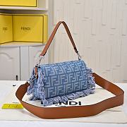 Fendi Mamma Baguette Blue 26.5x18x8.5cm - Unahubs - 5