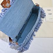 Fendi Mamma Baguette Blue 26.5x18x8.5cm - Unahubs - 3