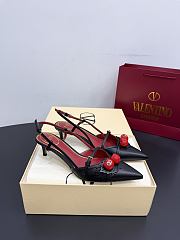 Valentino Garavani Cherryfic 45 black slingback pumps - 1