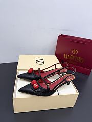 Valentino Garavani Cherryfic 45 black slingback pumps - 2