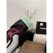 Chanel Slingback Pump Black Mint Cap Toe 55/95mm - 4