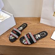 Dior Dway Slide Black Embroidered - 3