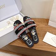 Dior Dway Slide Black Embroidered - 2