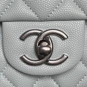 Chanel handle 25B light blue caviar silver 19.5x12x6.5cm - 5