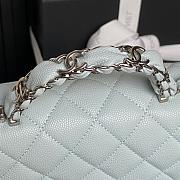 Chanel handle 25B light blue caviar silver 19.5x12x6.5cm - 3