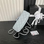 Chanel handle 25B light blue caviar silver 19.5x12x6.5cm - 2