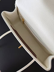 Chanel Small Flap Bag white Calfskin Gold 22x15x7cm - Unahubs - 2