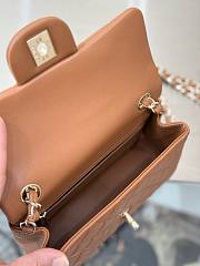 Chanel Mini Flap Bag Caramel Lambskin Gold 20cm - 5