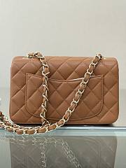 Chanel Mini Flap Bag Caramel Lambskin Gold 20cm - 3