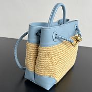 Bottega Veneta Small Andiamo Raffia Blue 25x20x10cm - 4
