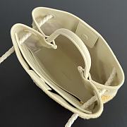 Bottega Veneta Small Andiamo Raffia White 25x20x10cm - 5