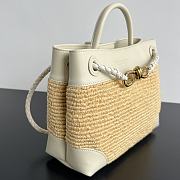 Bottega Veneta Small Andiamo Raffia White 25x20x10cm - 4