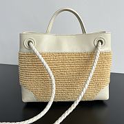 Bottega Veneta Small Andiamo Raffia White 25x20x10cm - 2