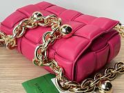 Bottega Veneta Padded Cassette Pink Leather Shoulder Bag 27x10x18 - 3