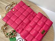Bottega Veneta Padded Cassette Pink Leather Shoulder Bag 27x10x18 - 2