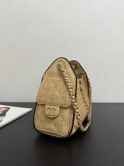 Chanel Mini 25 Handbag Raffia Beige 22x20x12.5cm - 4