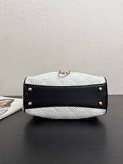 Chanel Mini 25 Handbag Raffia white 22x20x12.5cm - 5