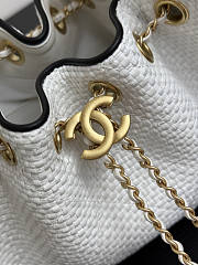 Chanel Mini 25 Handbag Raffia white 22x20x12.5cm - 2
