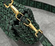 Fendi Baguette Jacquard fabric interlace bag 26x4x13cm  - 4