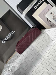 Chanel Vanity Chain Calfskin Gold Dark Burgundy 19.5x17x5cm - 5
