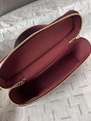 Chanel Vanity Chain Calfskin Gold Dark Burgundy 19.5x17x5cm - 2