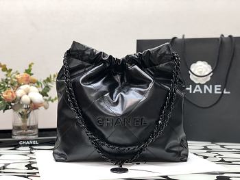 Chanel 22 Handbag Full Black 35x37x7cm