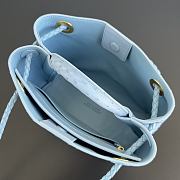 Bottega Veneta Andiamo Blue Ostrich Gold 25x20x10cm - 5